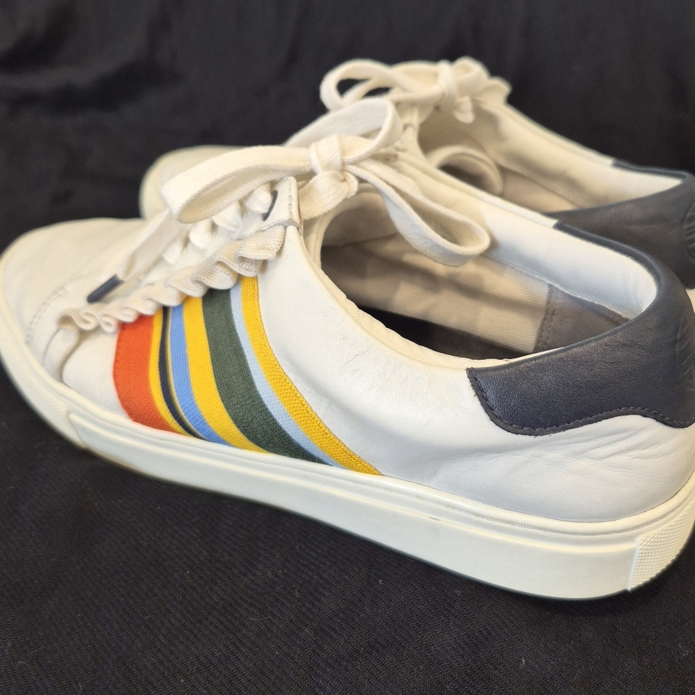 TORY Burch  Ruffle & Striped Women’s 8.5 Sneakers Lace Up - Picture 7 of 10